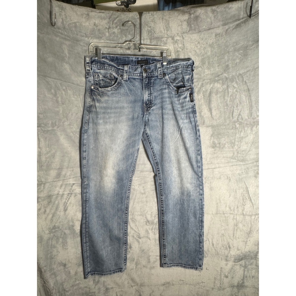 Silver Jeans Co Eddie Relaxed‎ Straight Leg light wash Denim Jeans 36x32